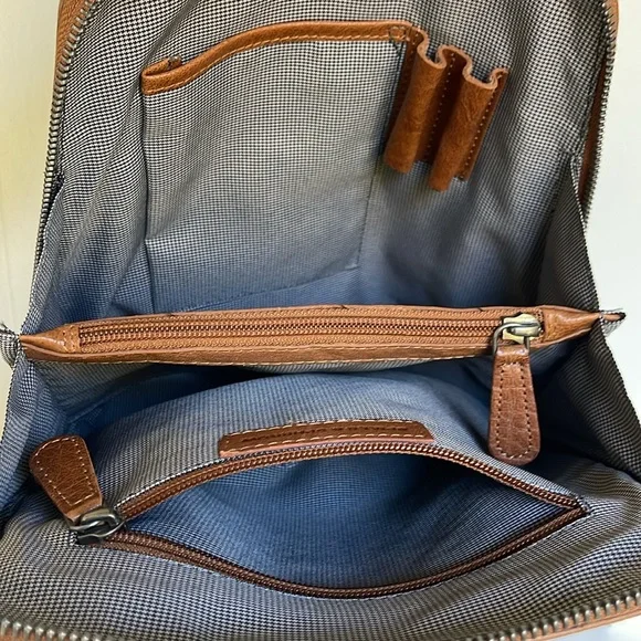 Spikes & Sparrow Brown Leather Backpack - Picture 6 of 16